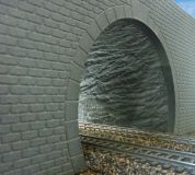 Tunnelrhre H0, Felsstruktur grau