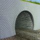 Tunnelportal H0, Quader Mauerwerk, zweigleisig, grau